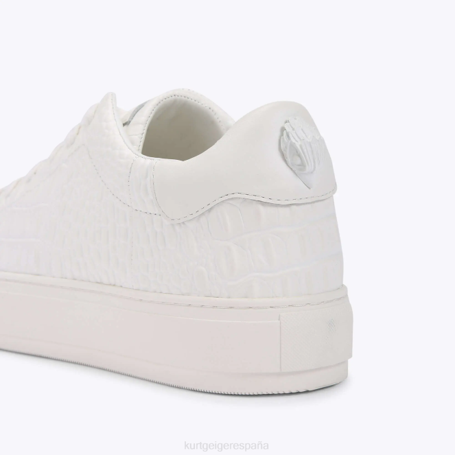 Kurt Geiger hombres cocodrilo laney de londres 2LPR603 | calzados blanco